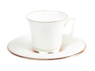 Чашка с блюдцем кофейная форма Юлия рисунок Золотая лента