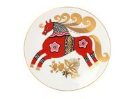 Тарелка декоративная 195 мм рис.Красный конь
