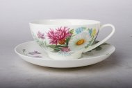 Чашка с блюдцем Купольная Полевые цветы чайная 300 мл *
