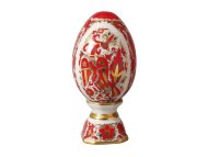 Яйцо пасхальное на подставке рисунок Русский орнамент