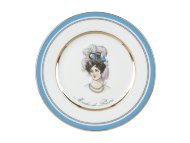 Подарочный набор тарелка мелкая 180 мм форма Европейская-2 рисунок Modes de Paris (синий)