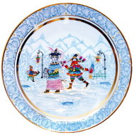 Тарелка декоративная 195 мм рис.Зимняя фантазия