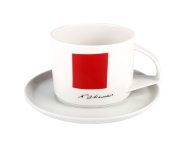 Чашка с блюдцем чайная ф.Баланс рис.Красный квадрат