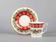 Чашка с блюдцем чайная ф. Юлия рис. Рождественское чаепитие 81.30682.00.1 