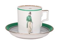 Подарочный набор чайный форма Гербовая рисунок Modes de Paris (зелёный)