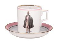 Подарочный набор чайный форма Гербовая рисунок Modes de Paris (розовый)