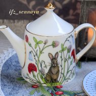 Чайник форма Идиллия рисунок Сад Алисы  900мл