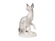 Скульптура форма Кошка-сфинкс серый (высота 9,2 см)