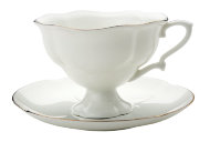 Чашка с блюдцем чайная ф.Наташа рис.Платиновая лента